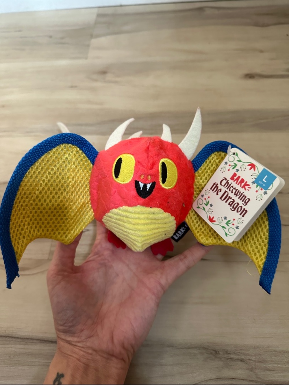 BARK SuperChewer Chiccwing the Dragon toy